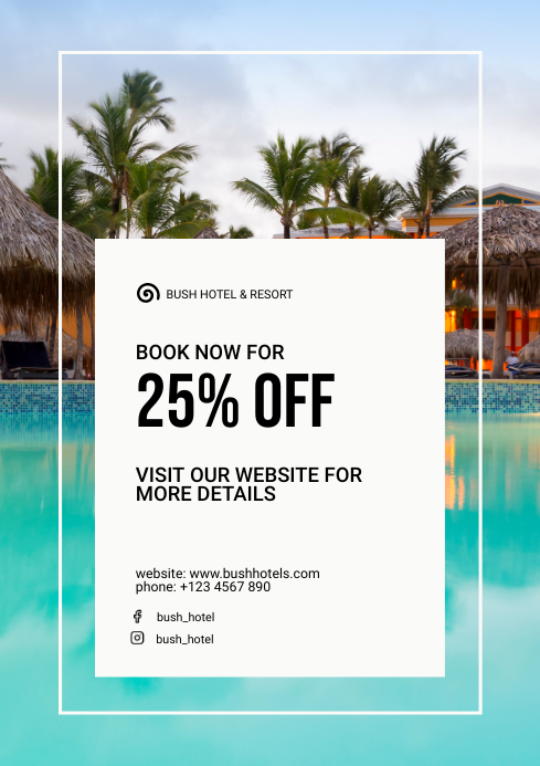 Hotel booking with a discount Template | PosterMyWall