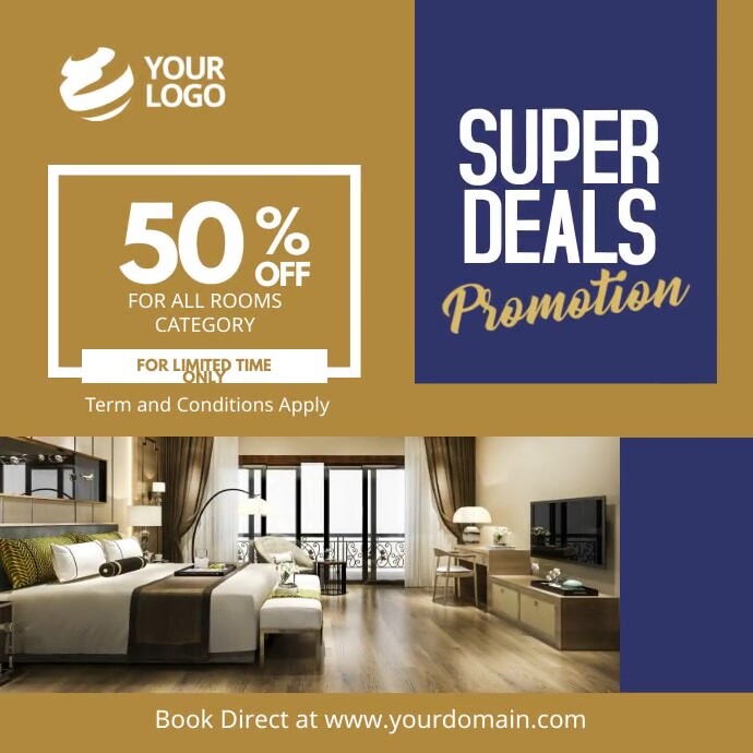 Hotel Deals Promotion Instagram Social Media PosterMyWall