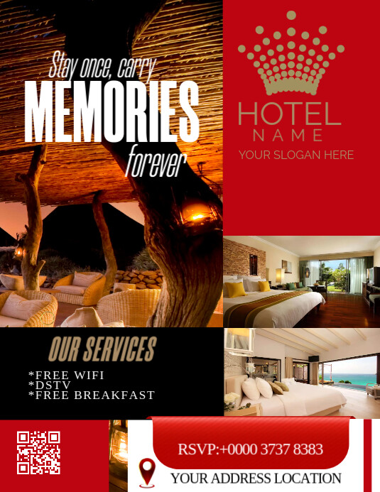 Hotel Flyer Volante (Carta US) template