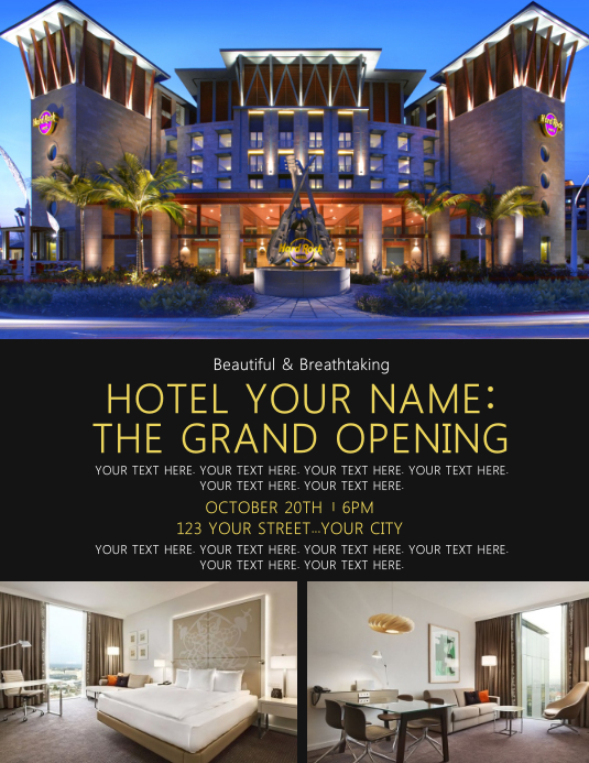Hotel Grand Opening Event Flyer Template | PosterMyWall