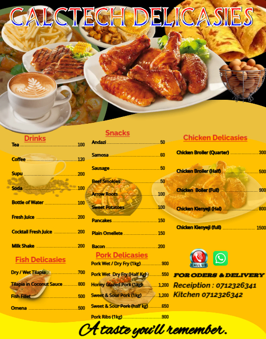 Hotel Menu Template | PosterMyWall