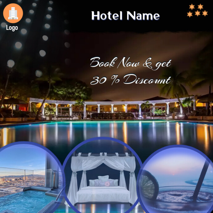 Hotel offer โพสต์บน Instagram template