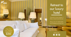 hotel promo Facebook post template