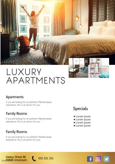 Hotel Promotion Bookings Sale Flyer Rooms Modelo | PosterMyWall