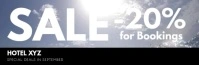 Hotel Promotion Bookings Sale travel header template