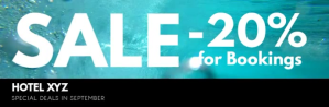 Hotel Promotion Bookings Sale travel header template