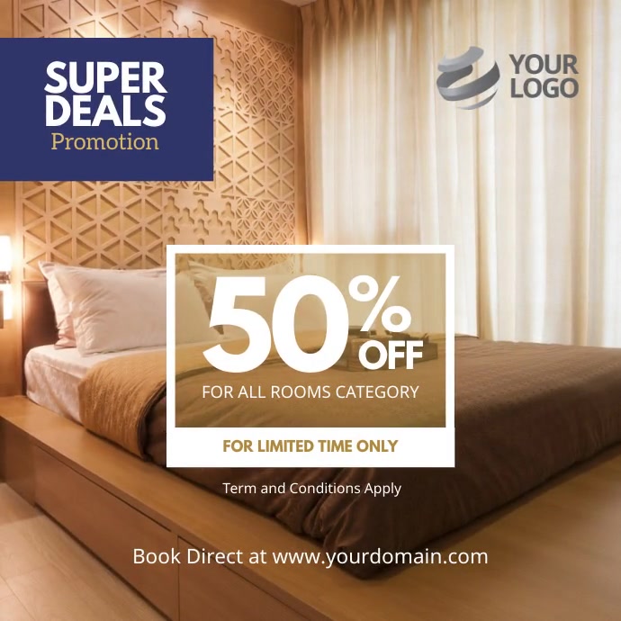 Hotel promotion discount instagram Template PosterMyWall
