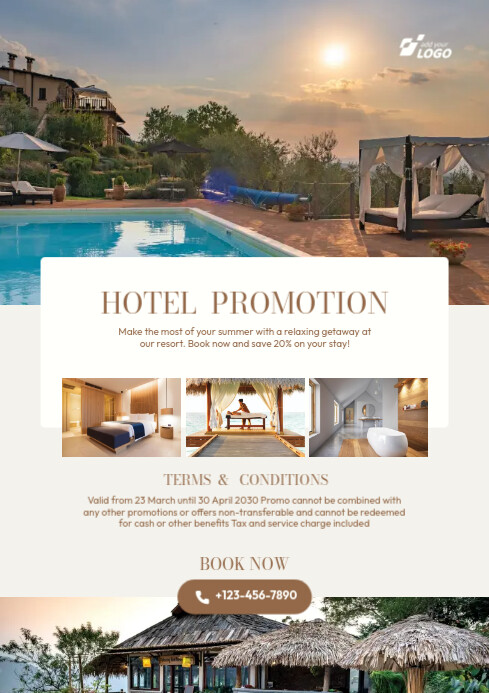 Hotel Promotion Flyer for Luxury Hotel and Resort Template | PosterMyWall