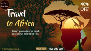 绿色 Travel to Africa Promotion Digitalt display Template