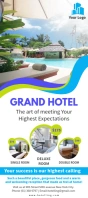 Hotel resort rack card template