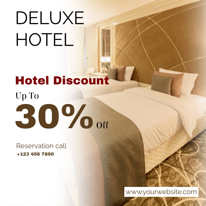 HOTEL ROOM DISCOUNT Template | PosterMyWall