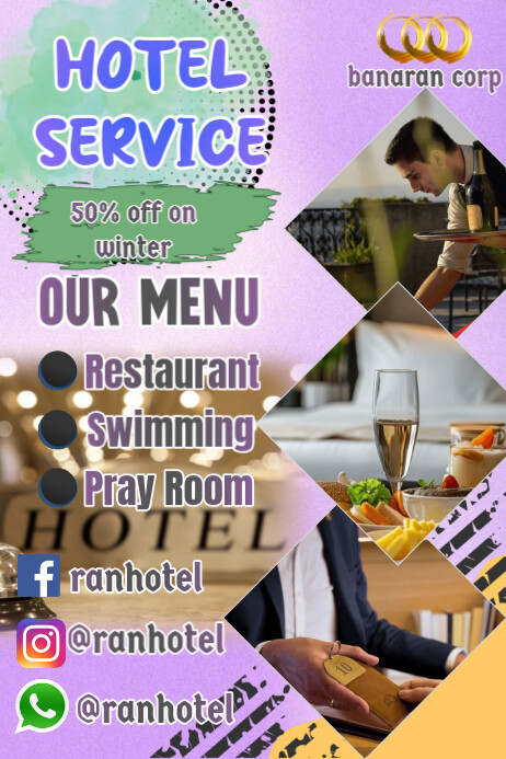 Hotel Service Discount On Winter Template | PosterMyWall