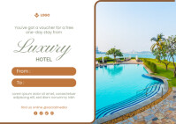 Hotel template design Postcard