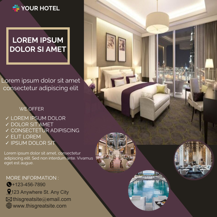 Hotel Template Poster PosterMyWall Hotel Template Poster PosterMyWall