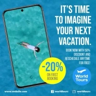 Hotel Travel instagram video ad design template