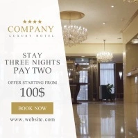 hotel video banner advertisement instagram po template