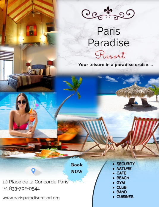 Hotels and resorts (2) 传单(美国信函) template