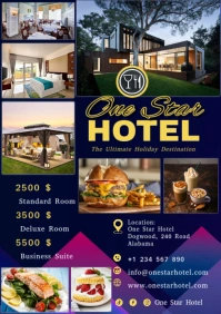Hotels and Restaurant Ad A5 template