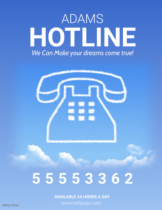 Hotline Flyer Template | PosterMyWall