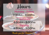 HOURS design A4 template