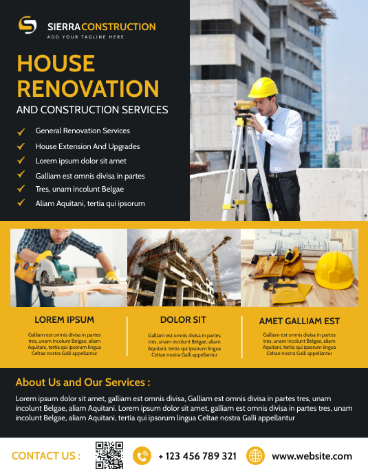 Masonry Advertising Letters Example house and construction services advertisement Template | PosterMyWall