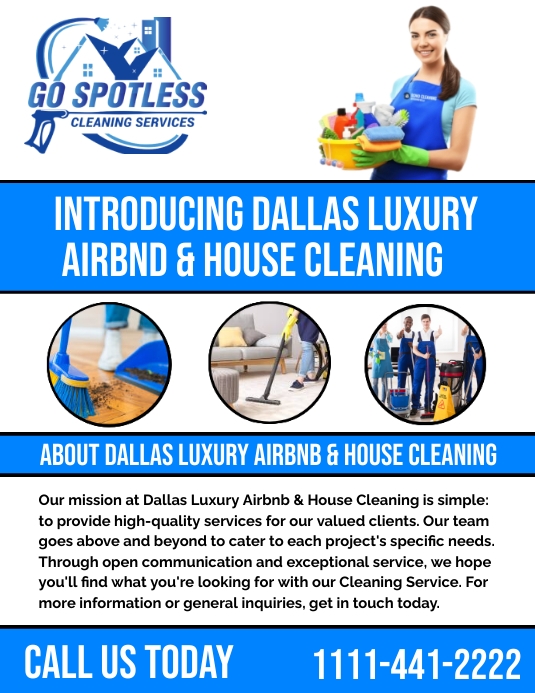 house cleaning flyers Pamflet (Letter AS) template