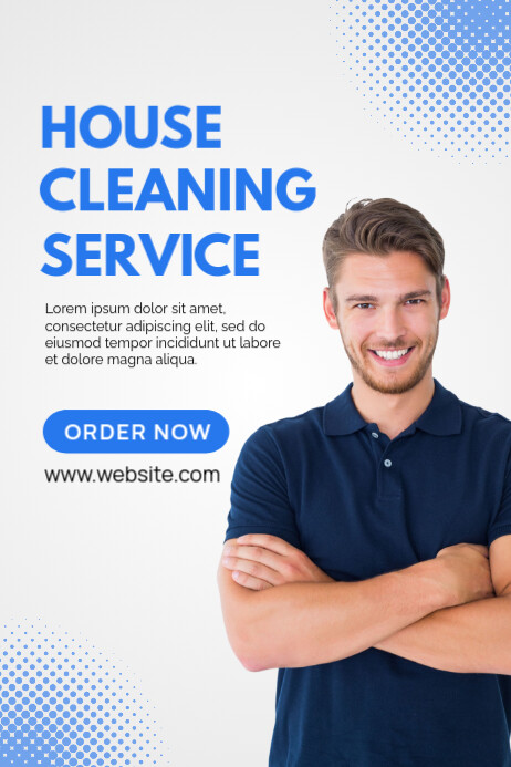 house cleaning service poster Cartaz template
