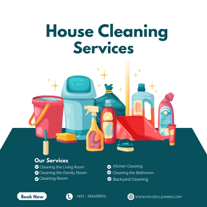 HOUSE CLEANING SERVICE TEMPLATE Message Instagram