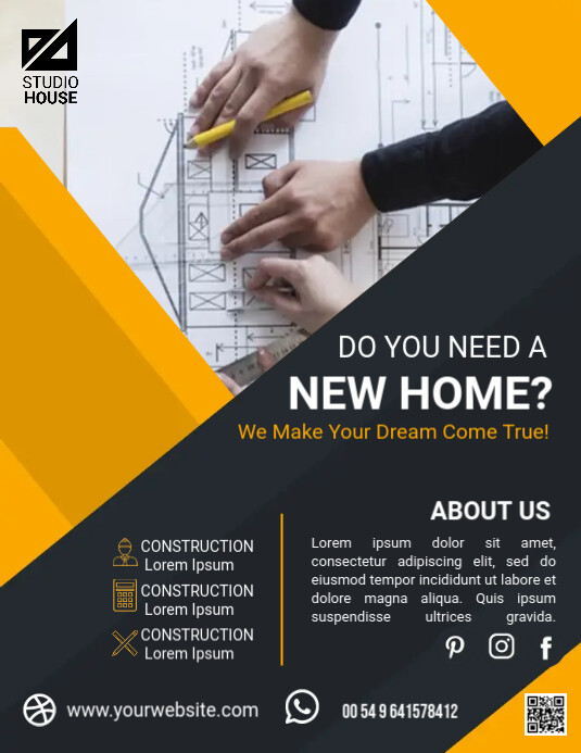 House Construction Ads Template | PosterMyWall