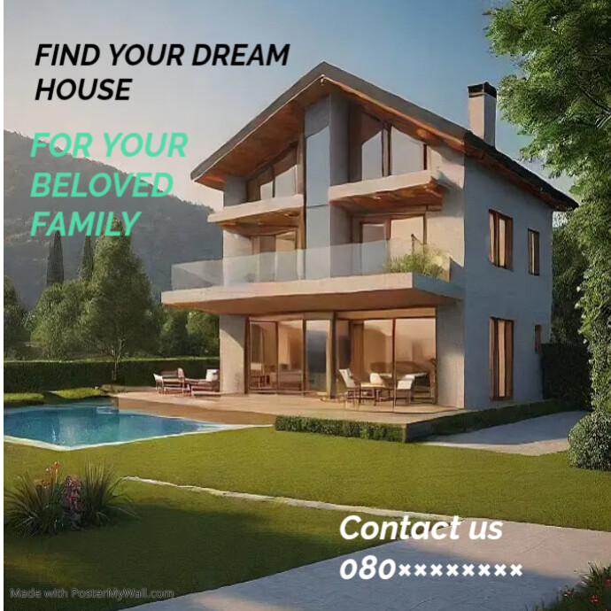 House Design Post Examples House Design Template | PosterMyWall