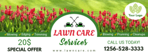 House Flower Trimming Lawn Care Banner Copertina Facebook template