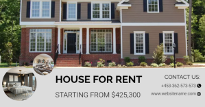 Brown House Rental Facebook Ad Template