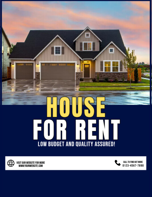 House For Rent Template | PosterMyWall