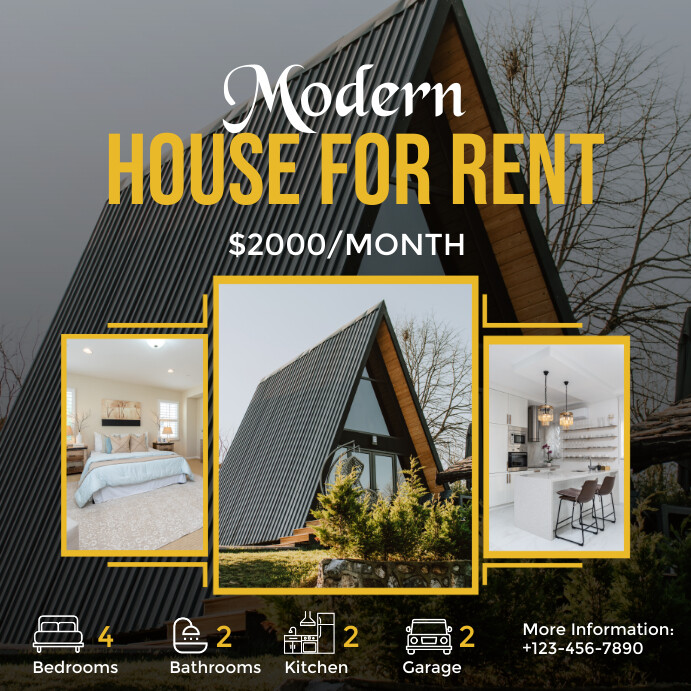 House for Rent Instagram Post template