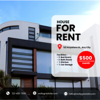 House For Rent Instagram Post Ad Template