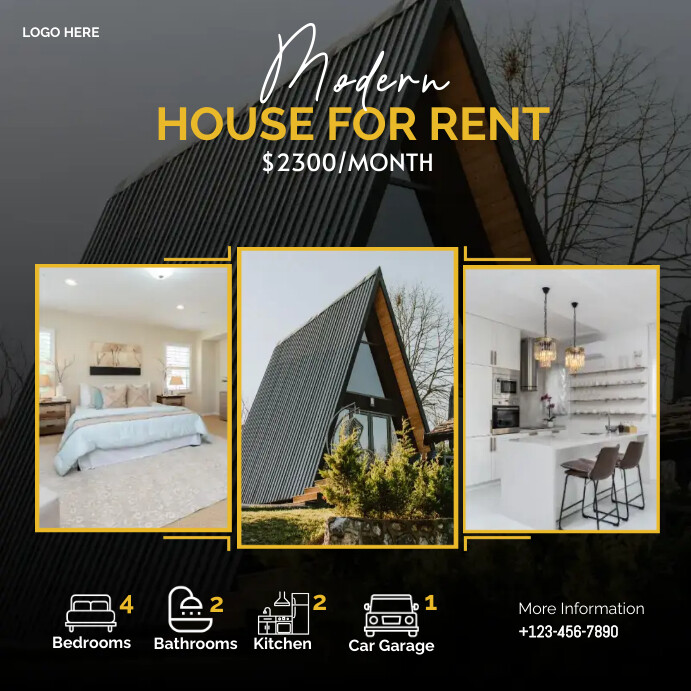 HOUSE FOR RENT INSTAGRAM POST Template | PosterMyWall