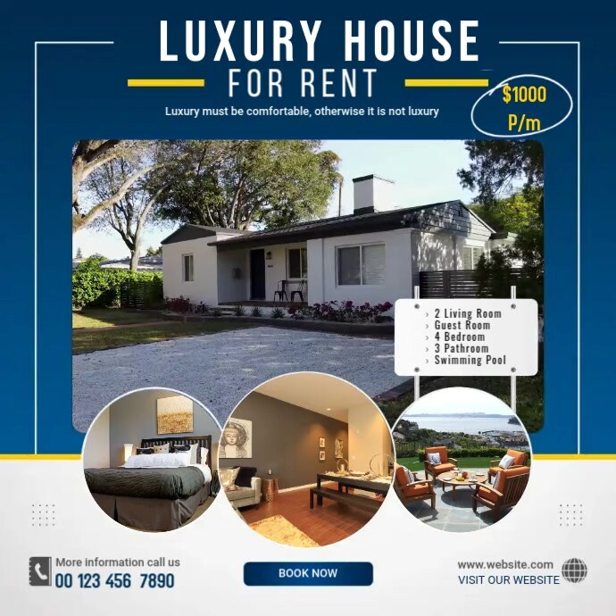 House For Rent Advertisement Example Elegant template for realestate ad | PosterMyWall
