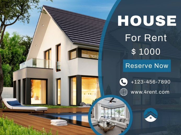 House for Rent Yard Sign Template PosterMyWall