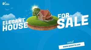 Bleu Real Estate Sale Twitter Post Template