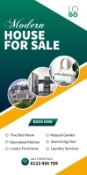 House For Sale Ads Roll Up Banner 3' × 6' template