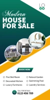 House For Sale Ads Bannière rétractable 3 pouces x 6 pouces template