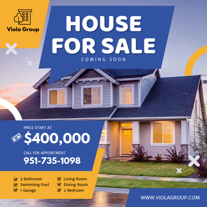 House for Sale Advertisement Social Media Ima Instagram Post template