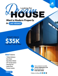 Real Estate House For Sale Poster Flyer Template | PosterMyWall