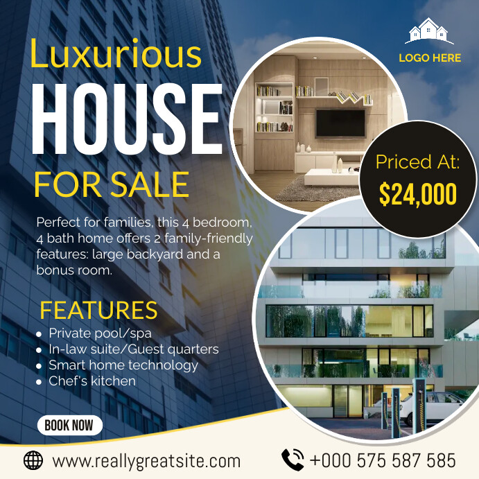 HOUSE FOR SALE DESIGN TEMPLATE | PosterMyWall