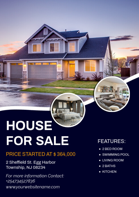 HOUSE FOR SALE DESIGN TEMPLATE | PosterMyWall