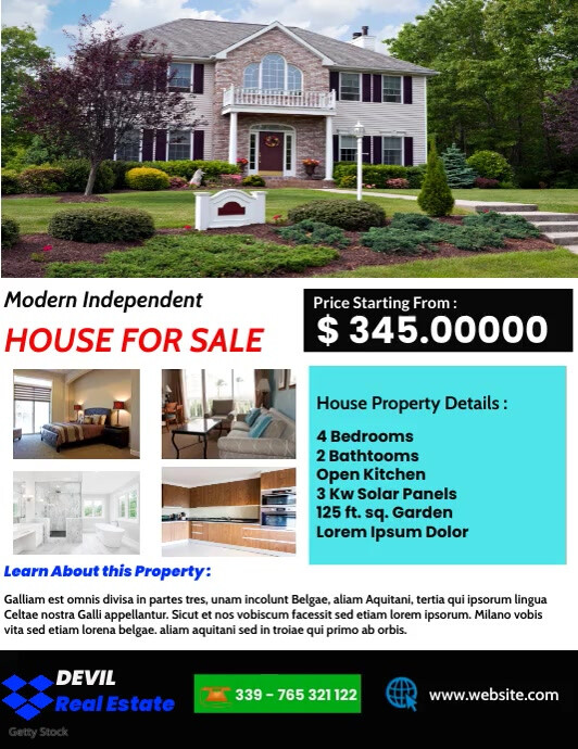 House For Sale Flyer Template