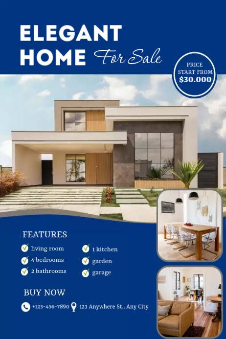 House For Rent Sample Template Copy of House For Sale / House For Rent | PosterMyWall