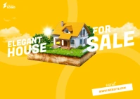 House For Sale Postcard Carte postale template