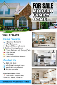 House for Sale Real Estate Ad Poster template