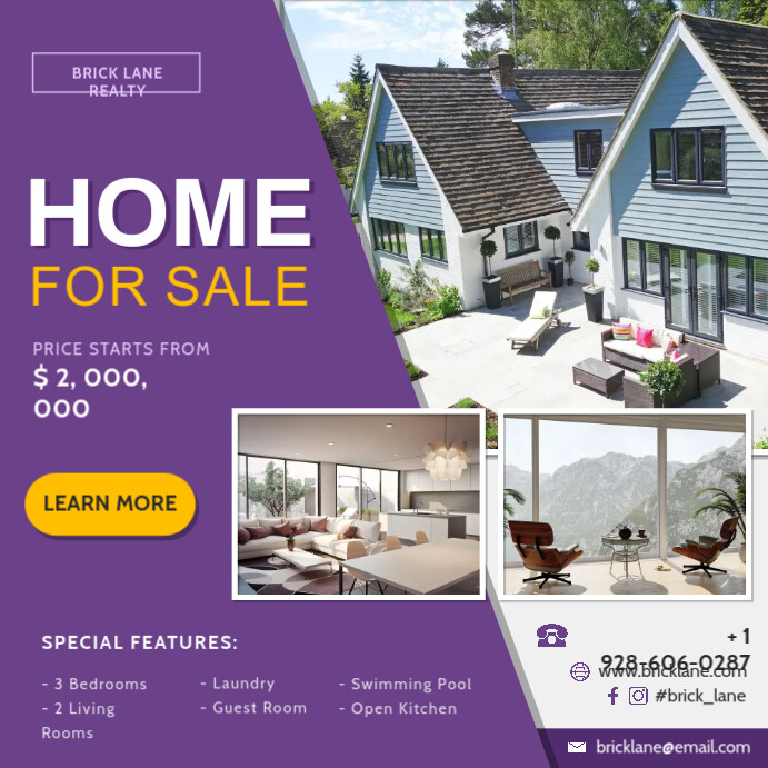 Copy of House for Sale Real Estate Instagram Post PosterMyWall